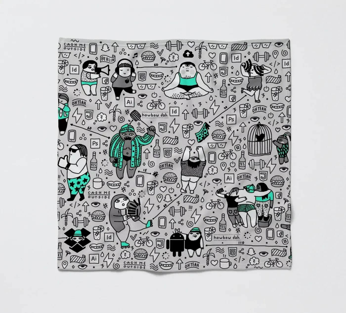 Kool Kids Pattern fleecedeken van Herzette
