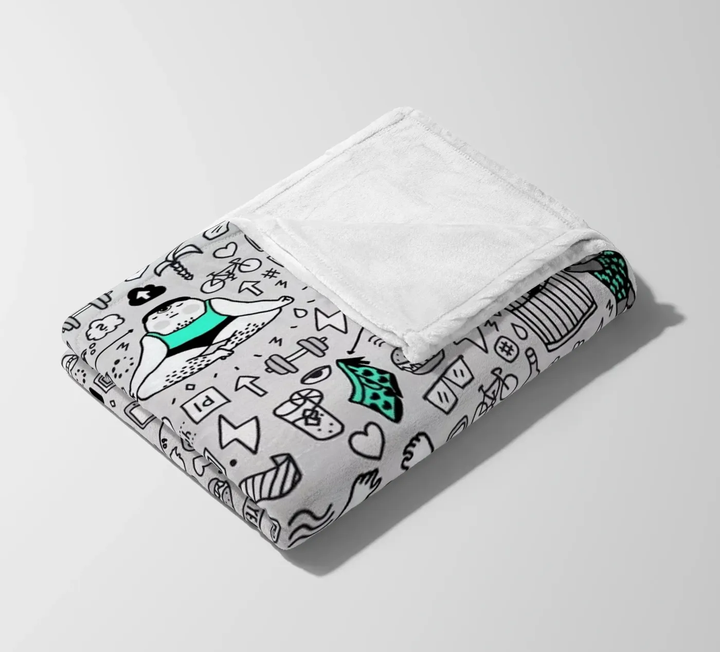 Kool Kids Pattern Fleecedecke von Herzette