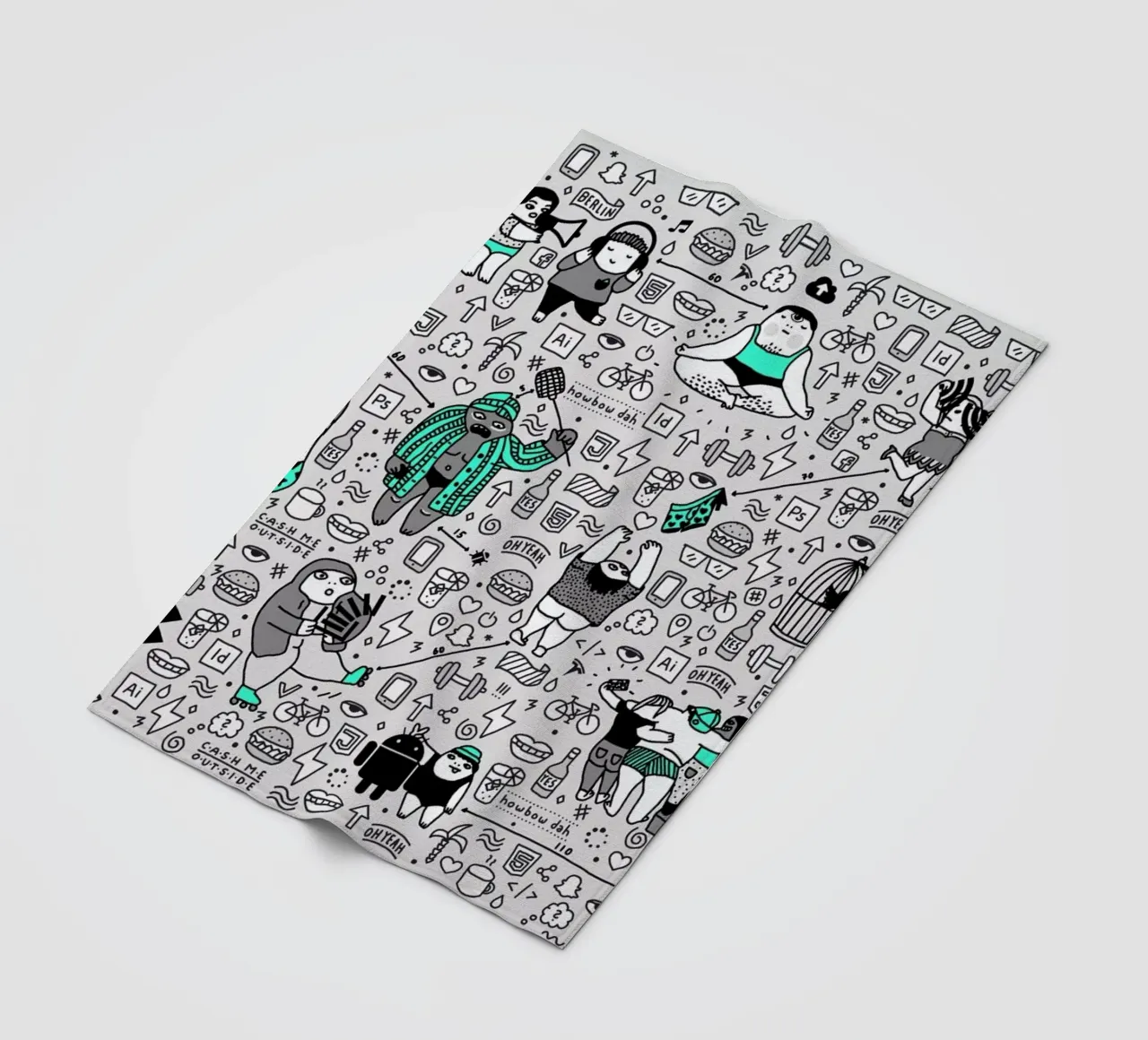 Kool Kids Pattern Fleecedecke von Herzette