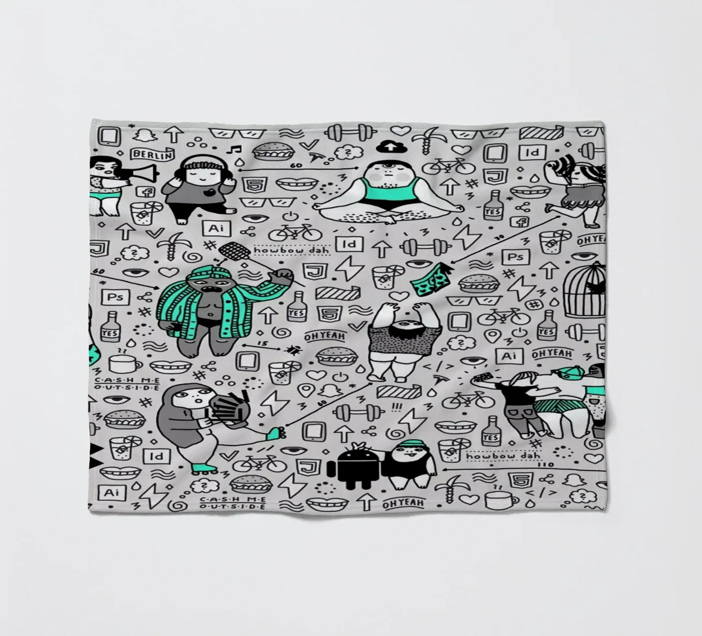 Kool Kids Pattern fleecedeken van Herzette