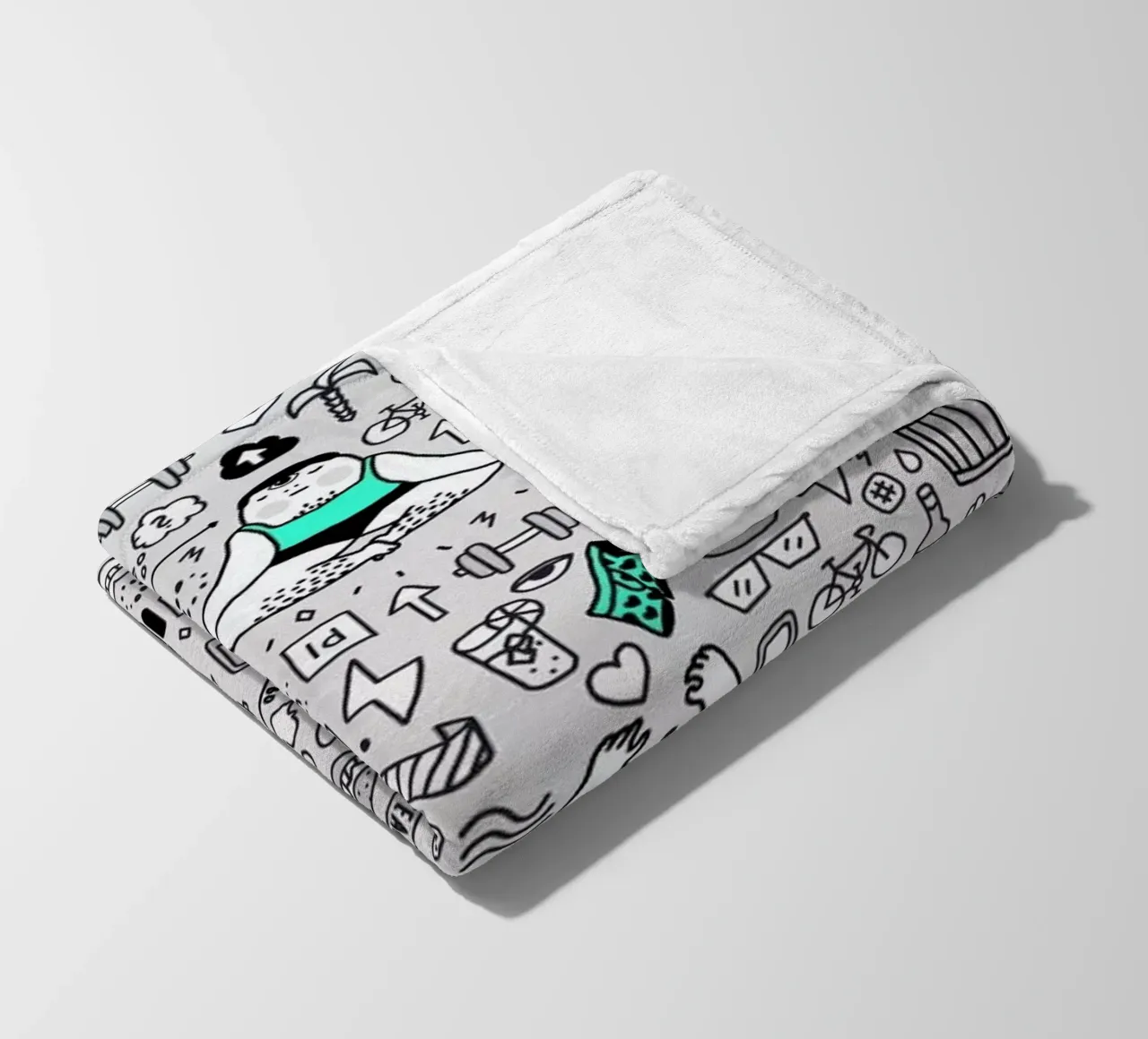 Kool Kids Pattern Fleecedecke von Herzette