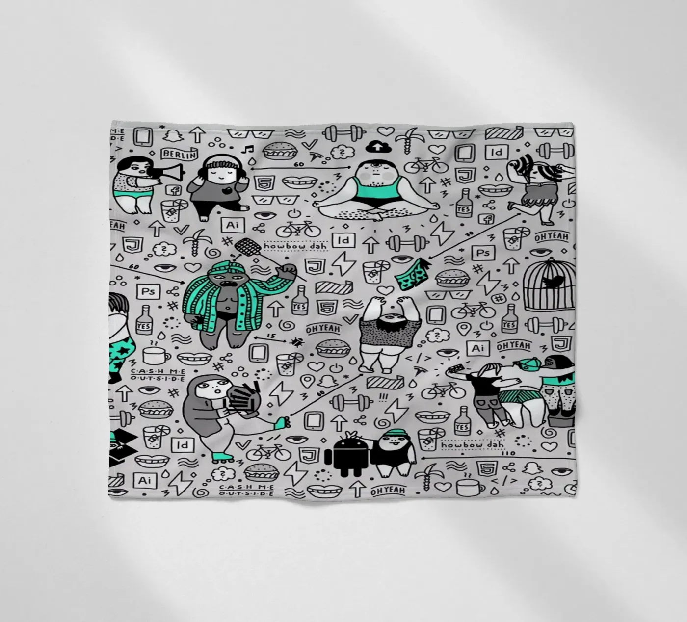 Kool Kids Pattern fleecedeken van Herzette