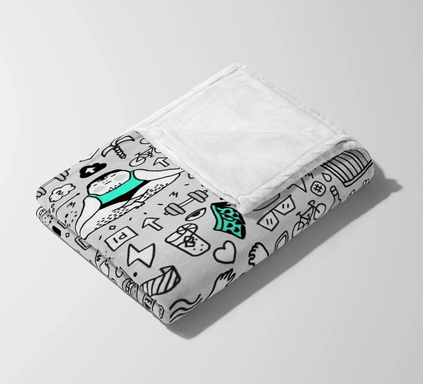 Kool Kids Pattern Fleecedecke von Herzette