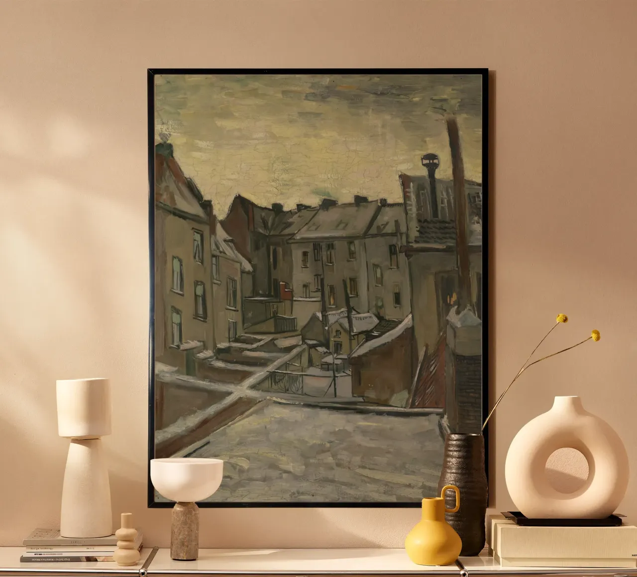 Vincent van Gogh - Case viste di spalle poster con telaio in plastica da Timeless Artworks