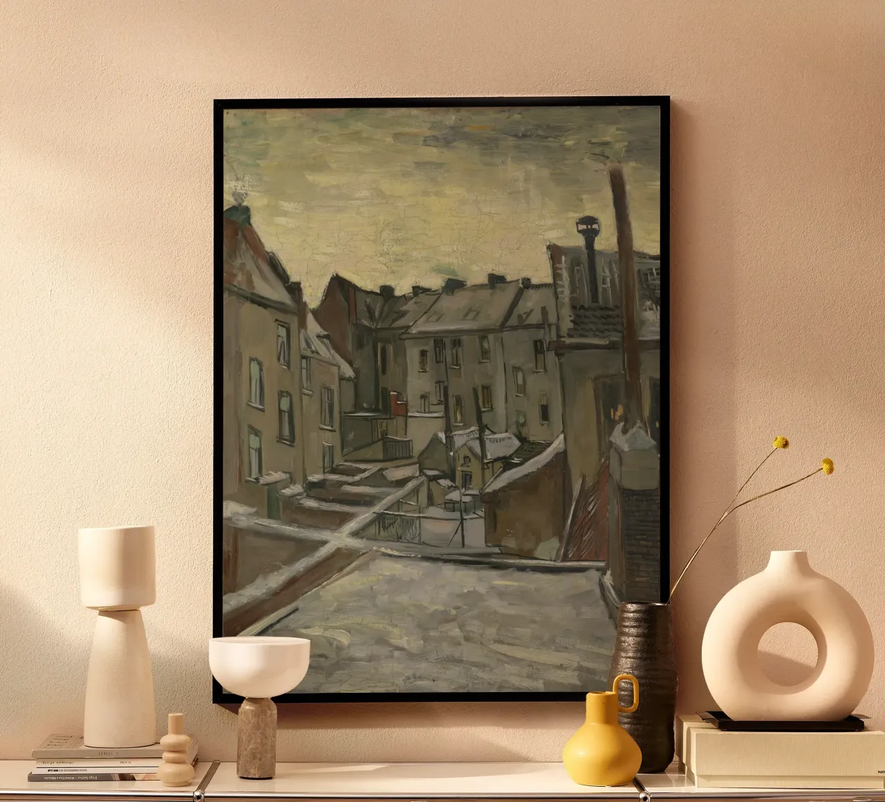 Vincent van Gogh - Case viste di spalle poster con telaio in plastica da Timeless Artworks
