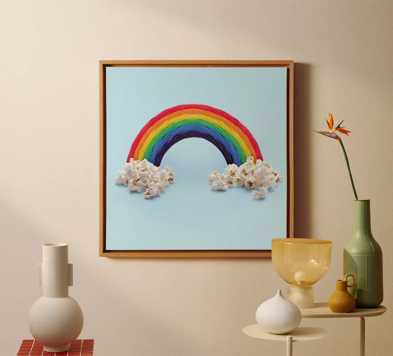 Candy Rainbow tela con Cornice a cassetta da Paul Fuentes Design