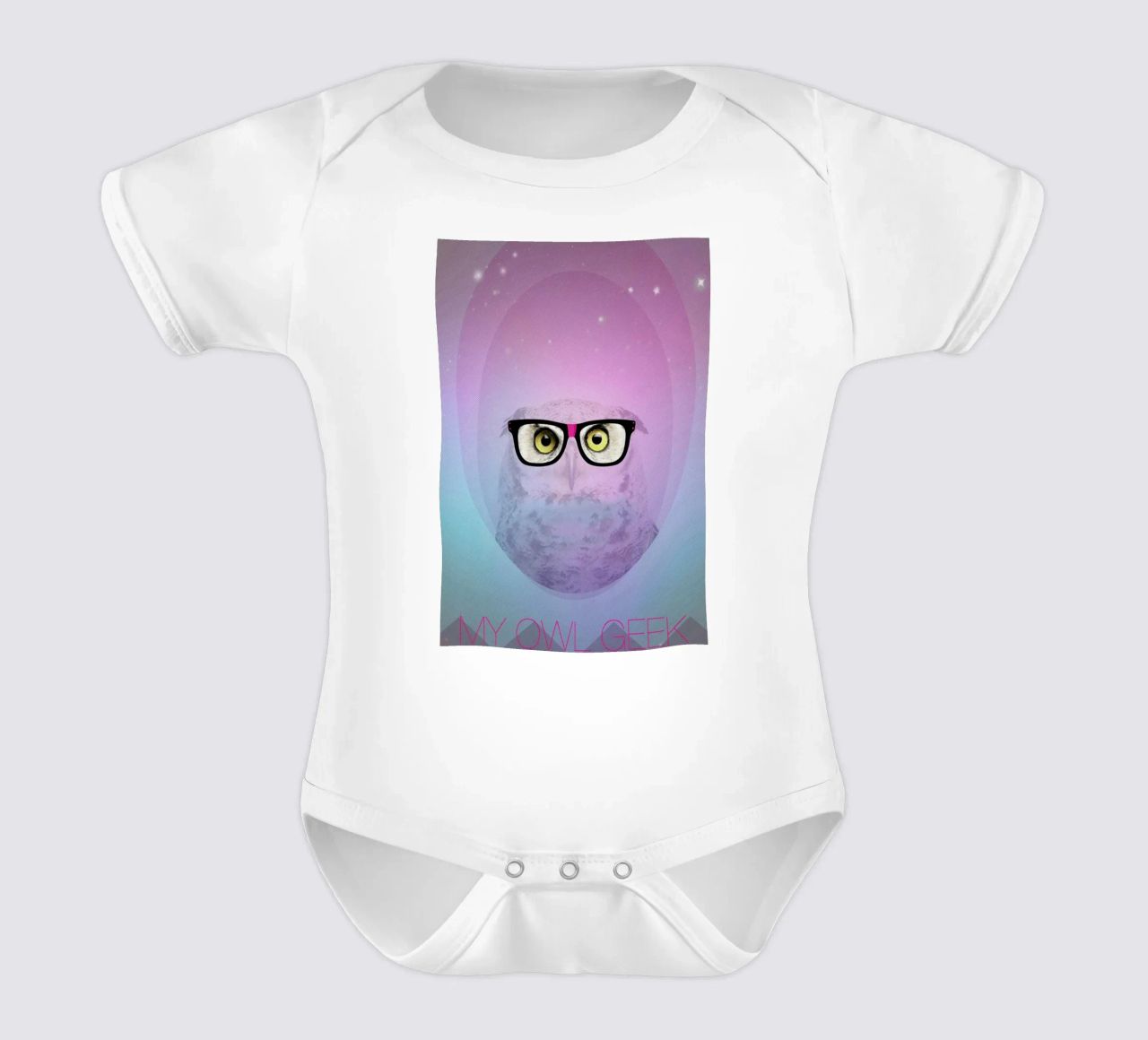 My Owl Geek body neonato maniche corte da AS Art