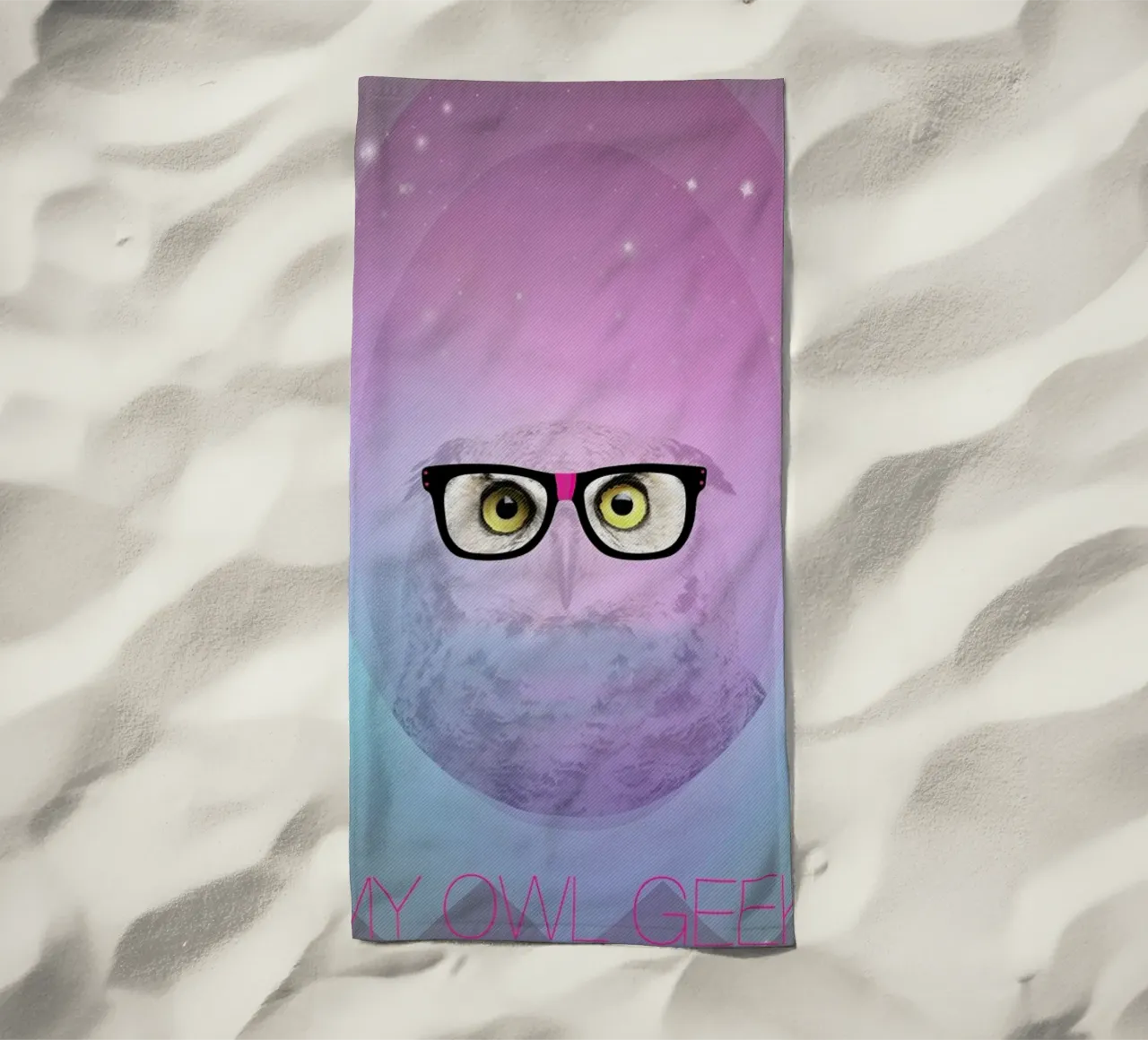 My Owl Geek strandhanddoek van AS Art