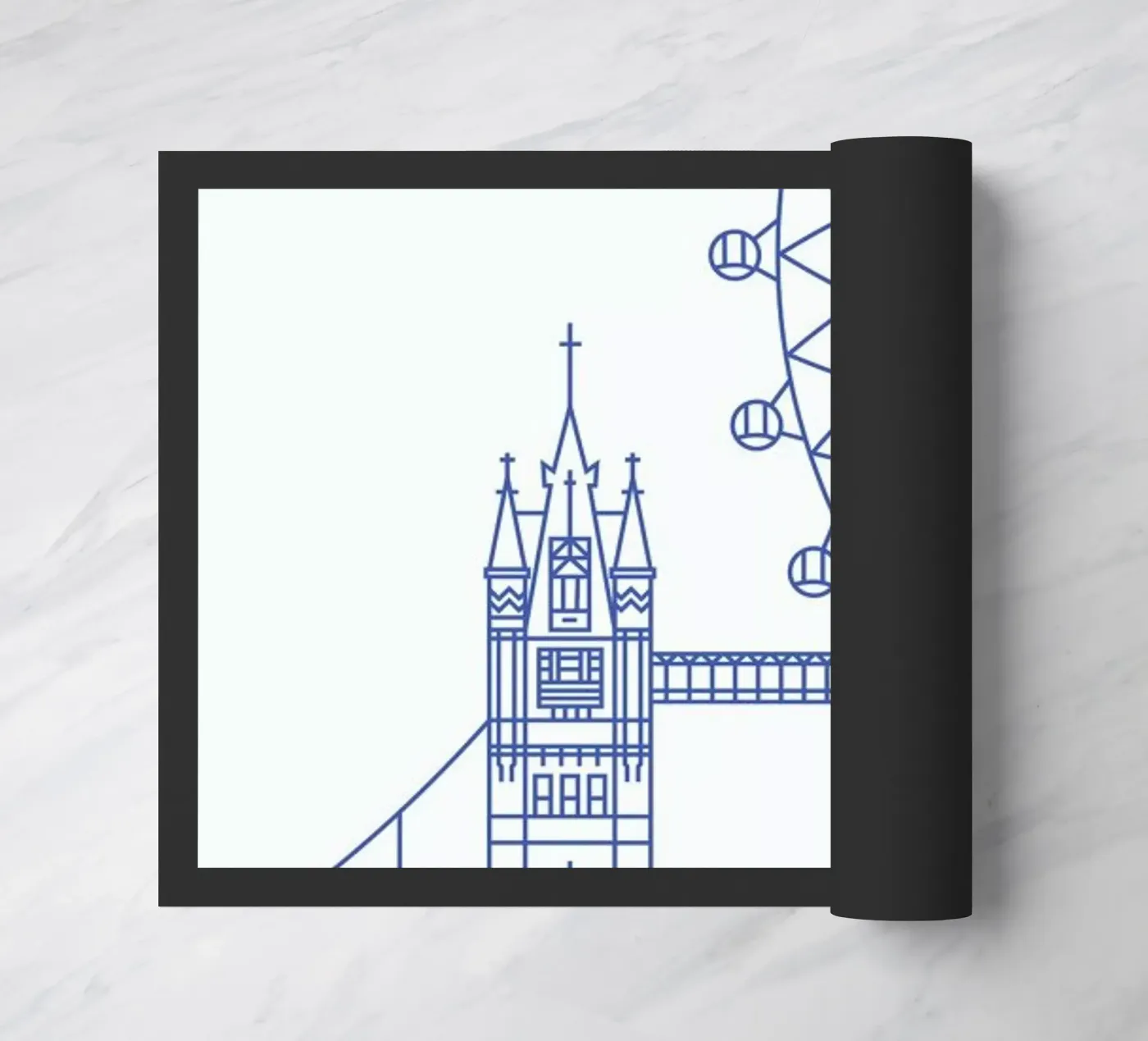 London in lines doormat by Jan Luzar