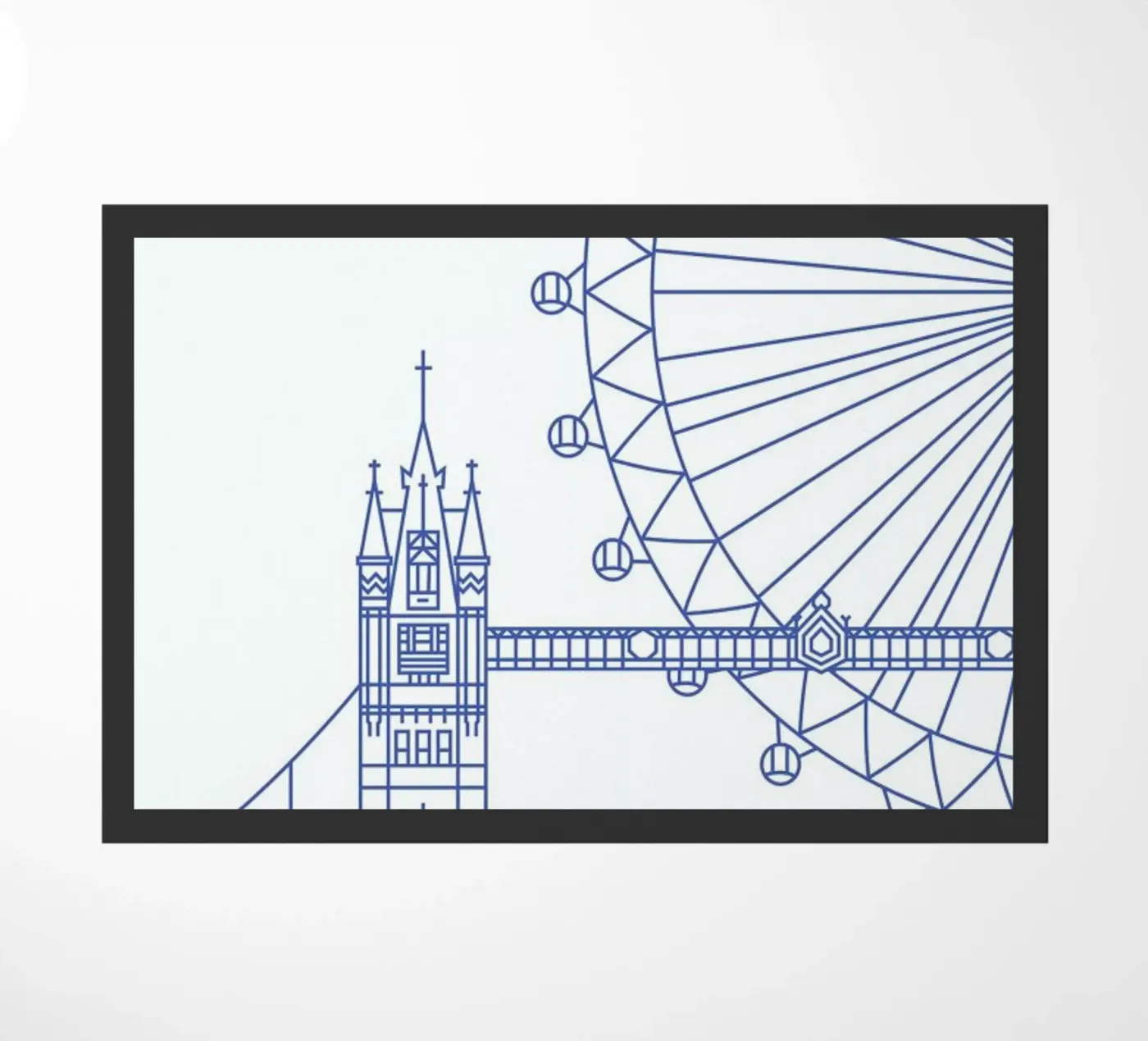 London in lines doormat by Jan Luzar