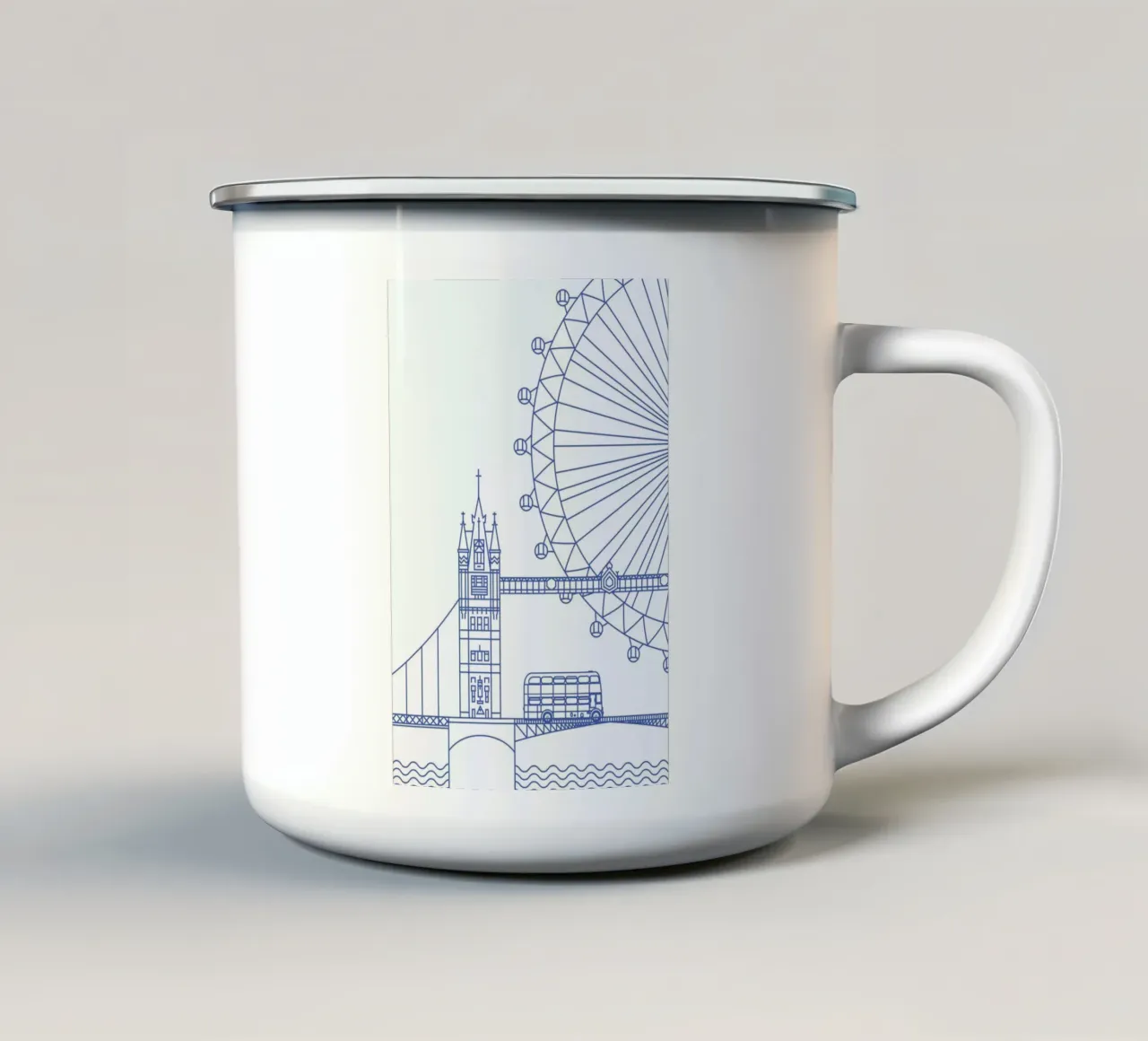 London tazza in smalto da Jan Luzar