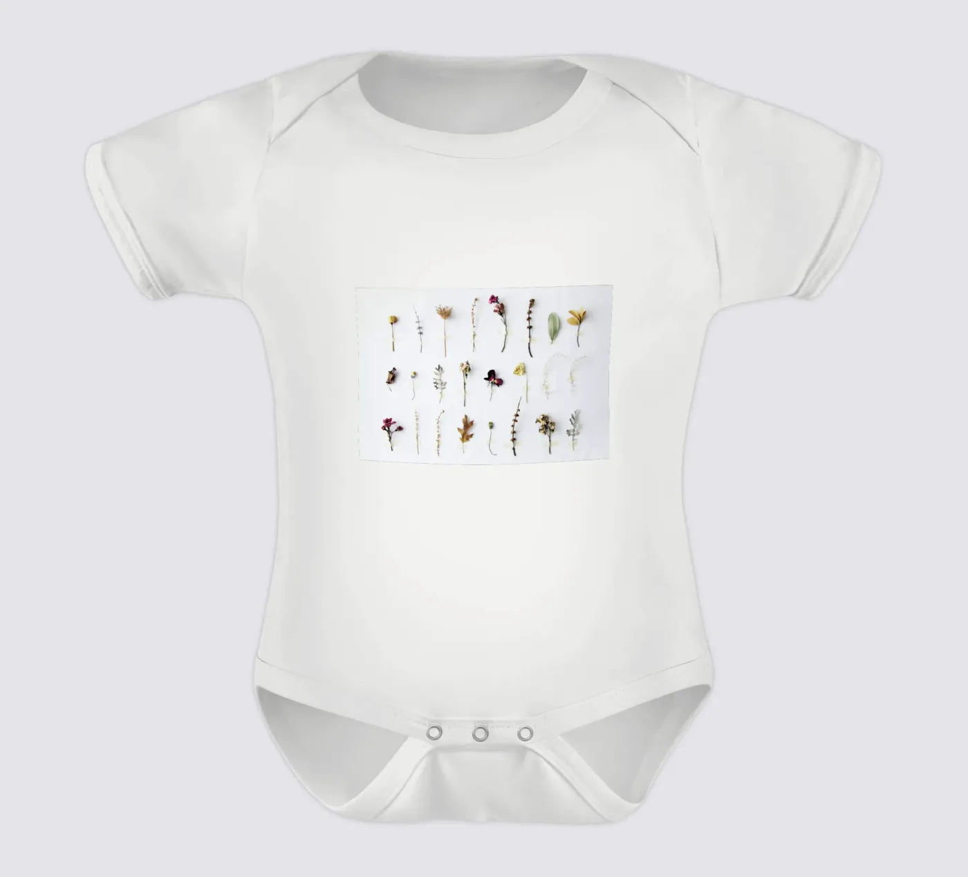 Flora Study Kurzarm Babybody von Miles of Light