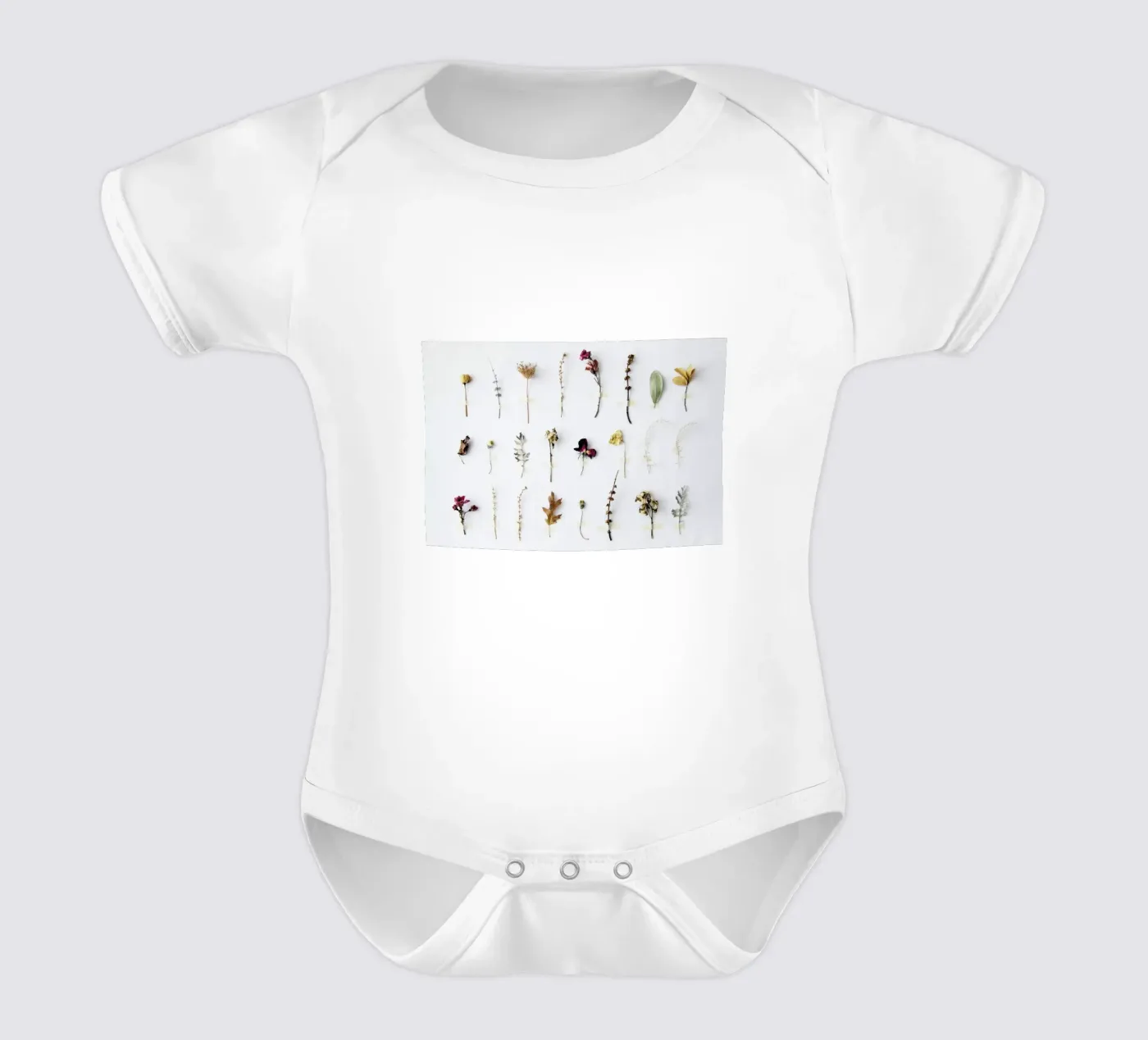 Flora Study Kurzarm Babybody von Miles of Light