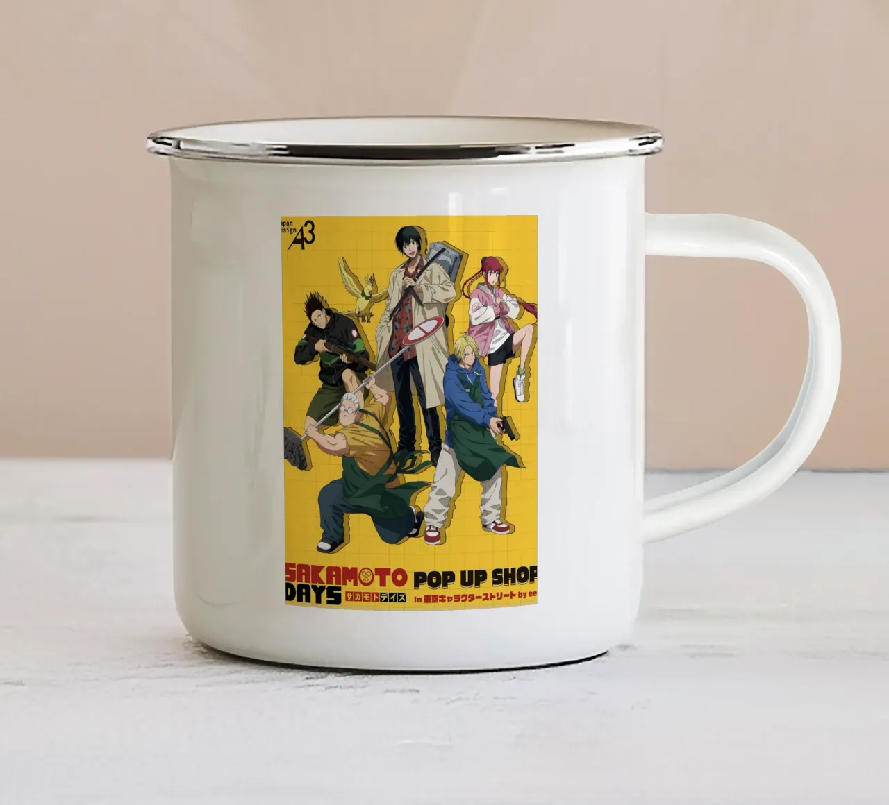 giorni sakamoto tazza in smalto da Manh beo
