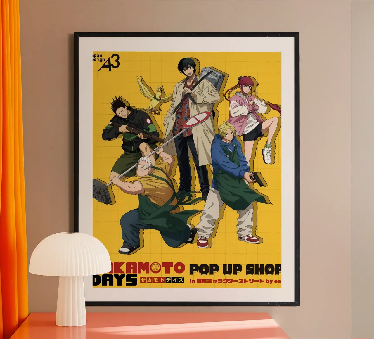 giorni sakamoto poster con telaio in legno da Manh beo