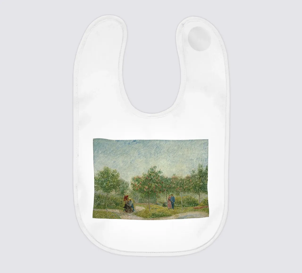 Vincent van Gogh - Giardino di Montmarte con gli innamorati bavaglino da Timeless Artworks