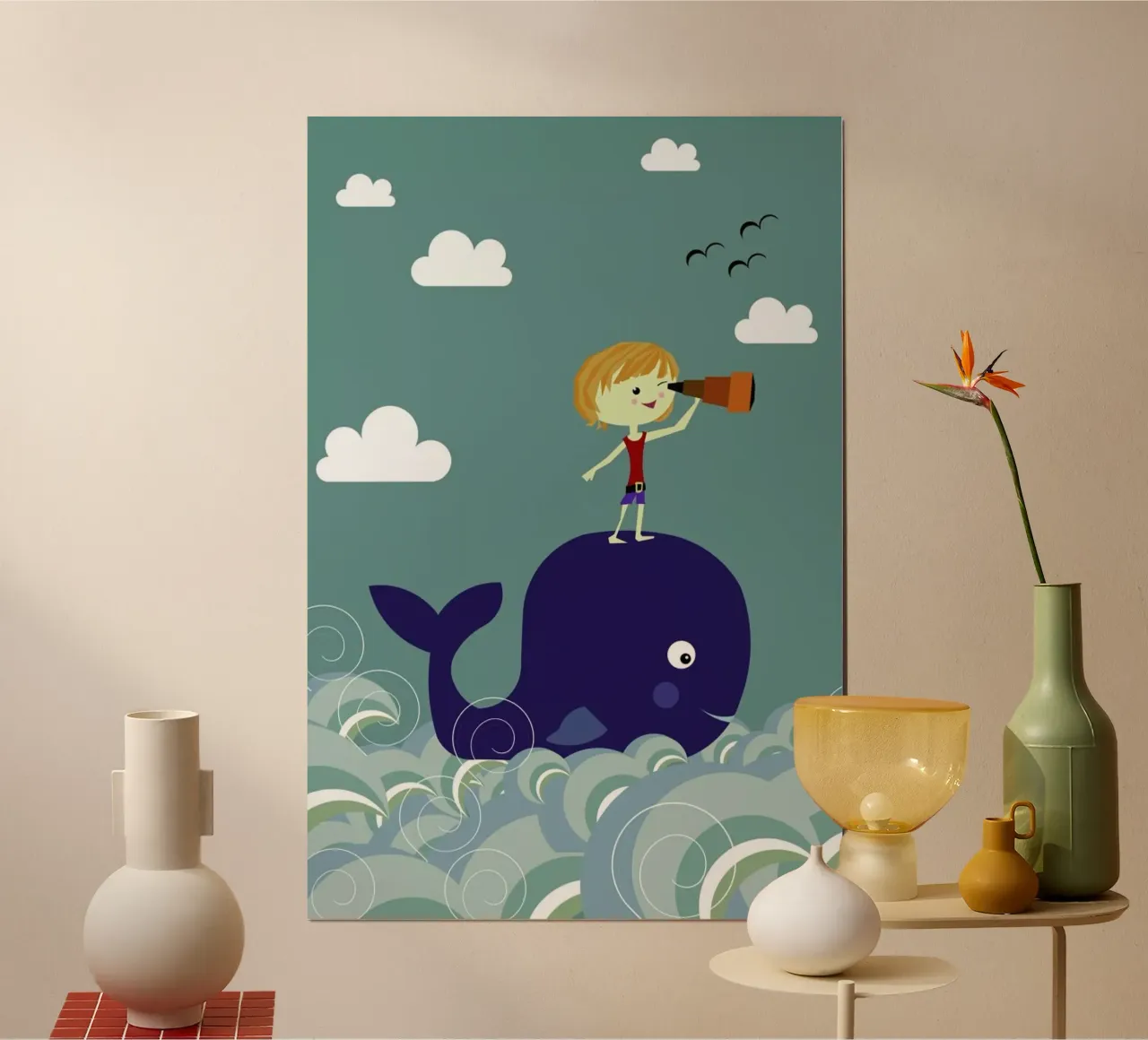 I See You poster con telaio in legno da Sabrina Ziegenhorn