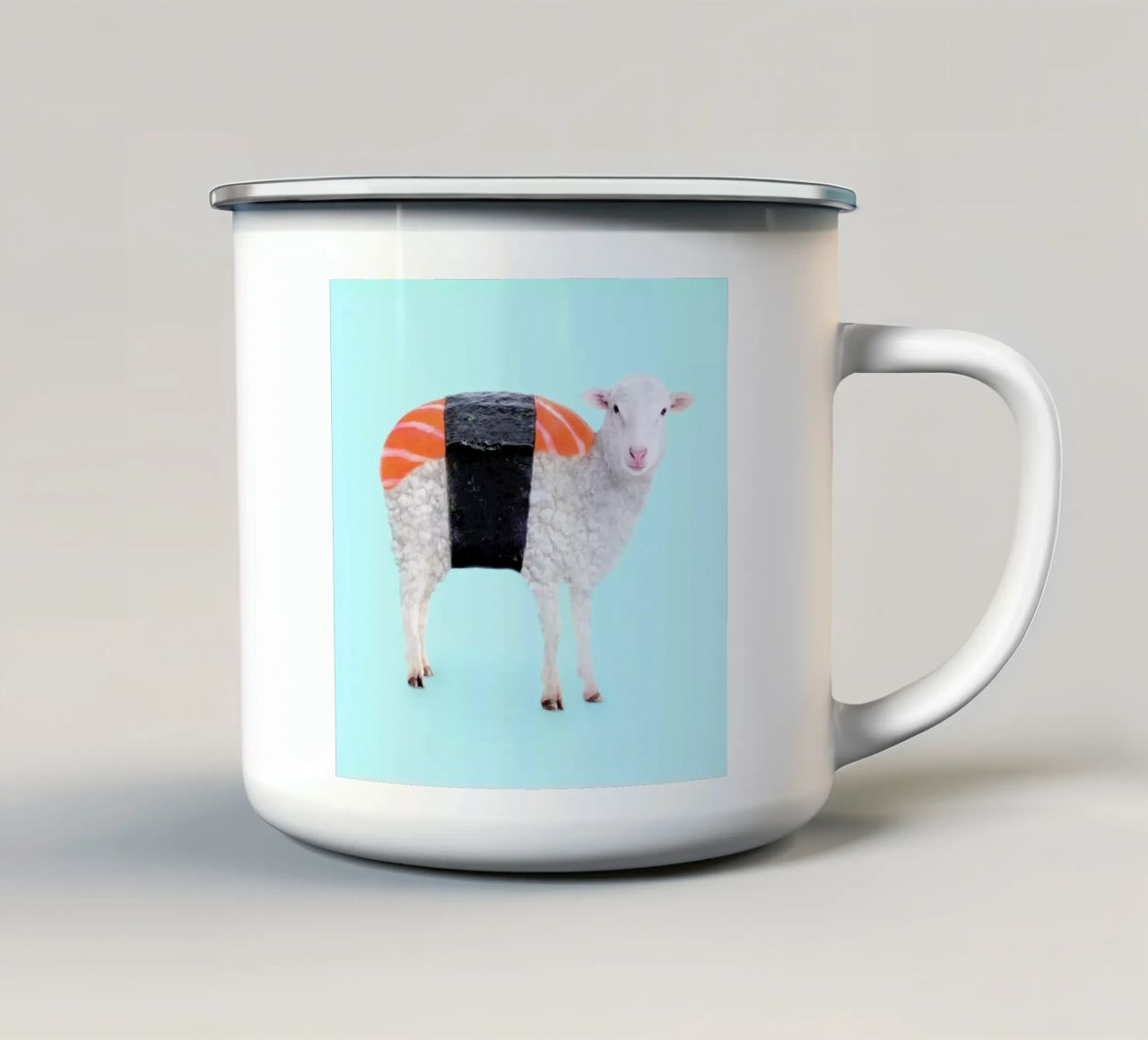 Susheep tazza in smalto da Paul Fuentes Design