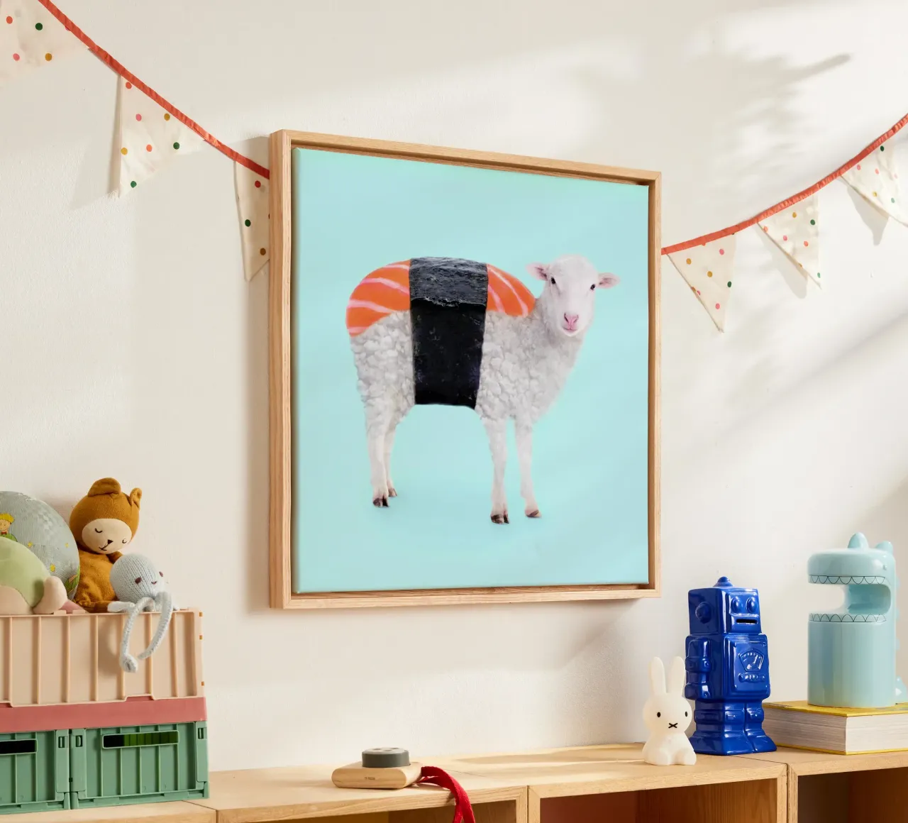 Susheep tela con Cornice a cassetta da Paul Fuentes Design