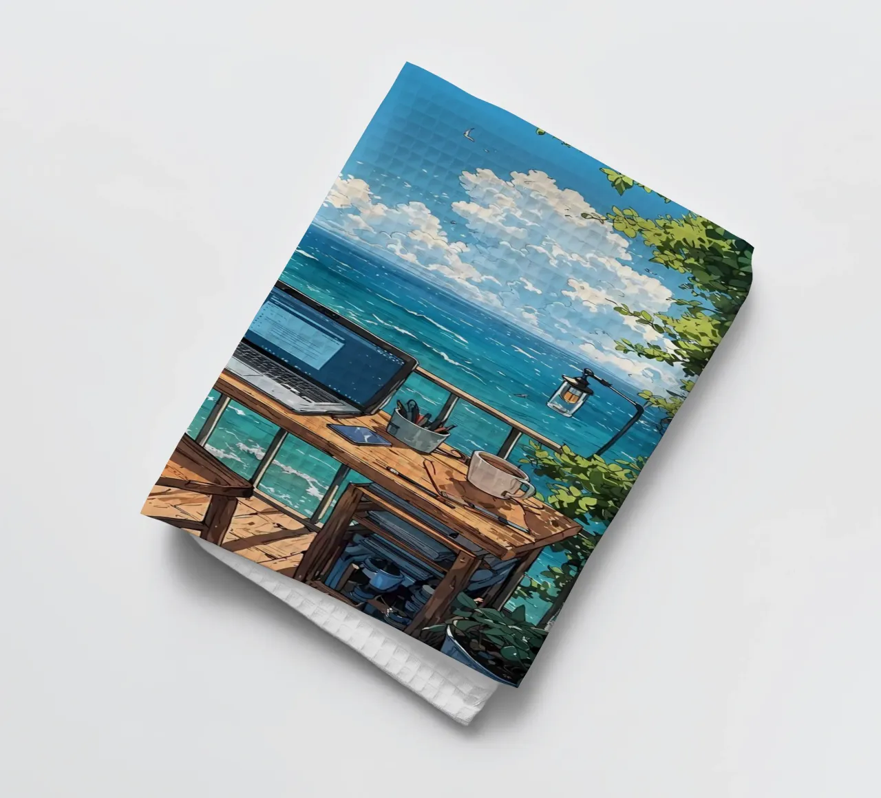 paesaggio computer anime spiaggia canovaccio da cucina da Manh beo
