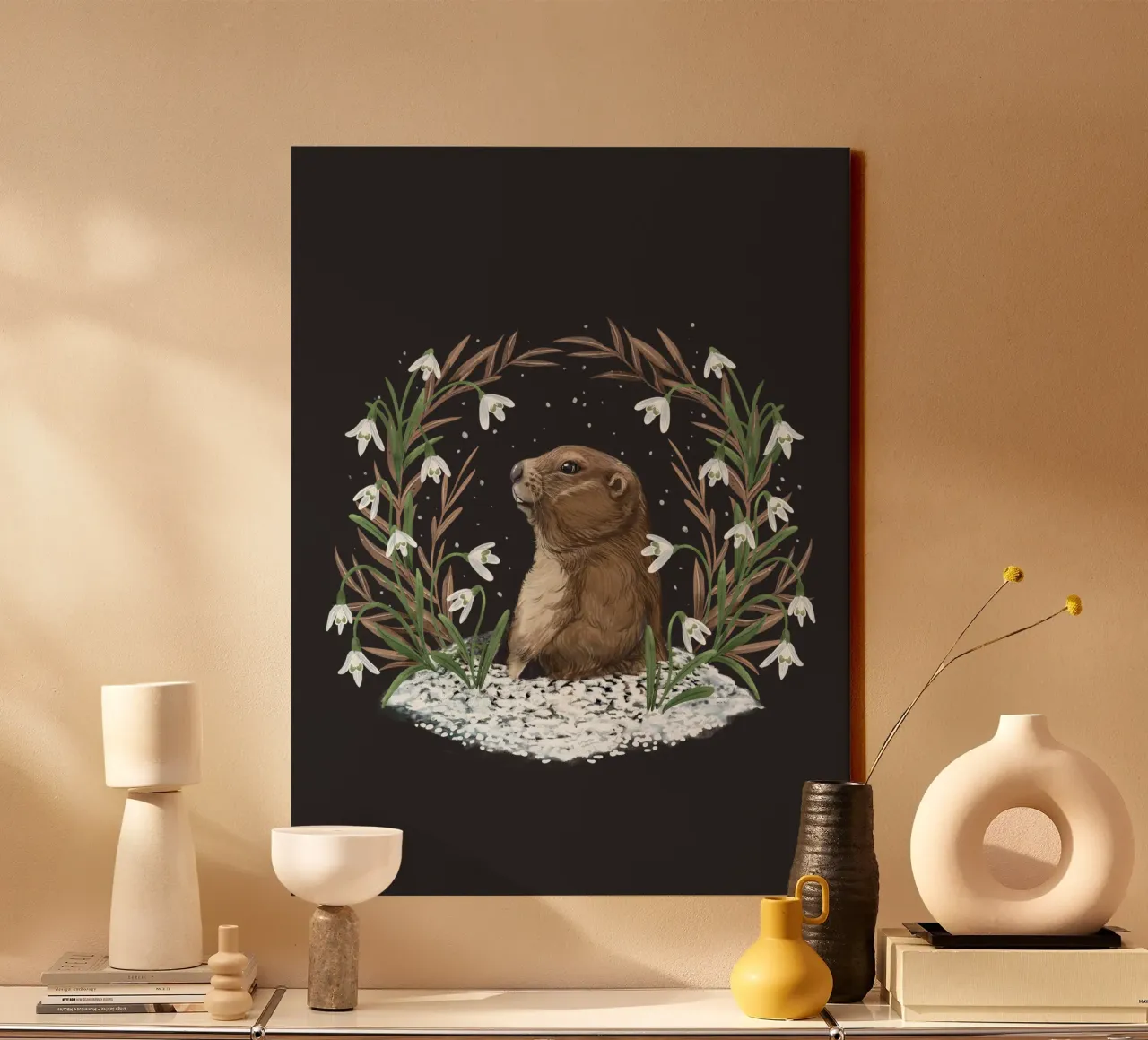 Groundhog Day canvas met Baklijst van Laura Graves