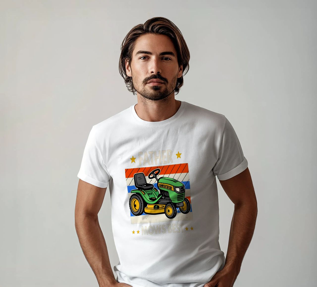 Vader maait het best Grappig gazonmaai ontwerp t-shirt van dad tees