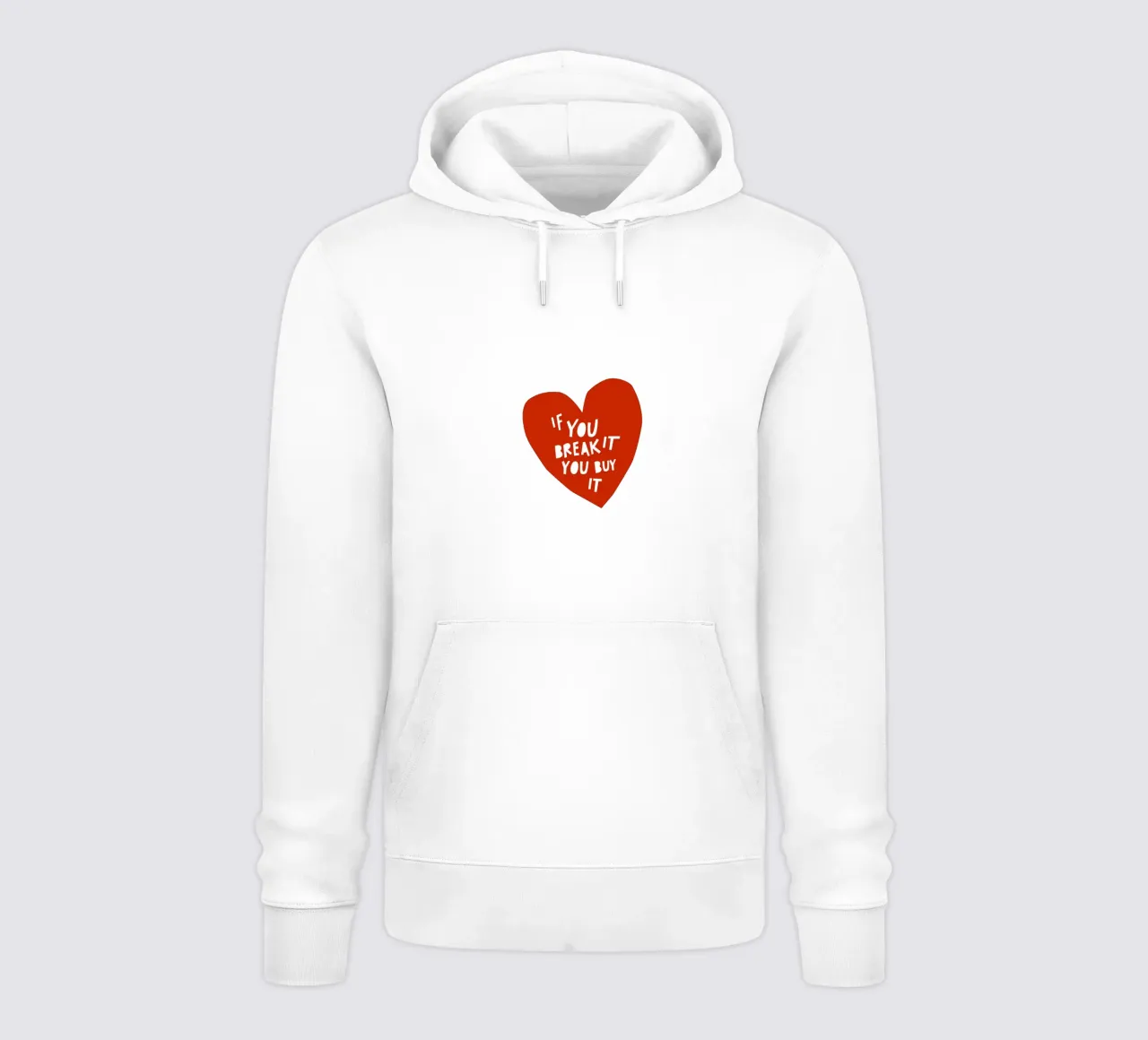 Amare responsabilmente - Cuore ritagliato felpa con cappuccio da Dominique Vari Words