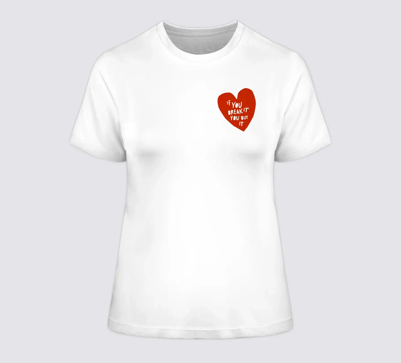 Amare responsabilmente - Cuore ritagliato t-shirt da donna da Dominique Vari Words