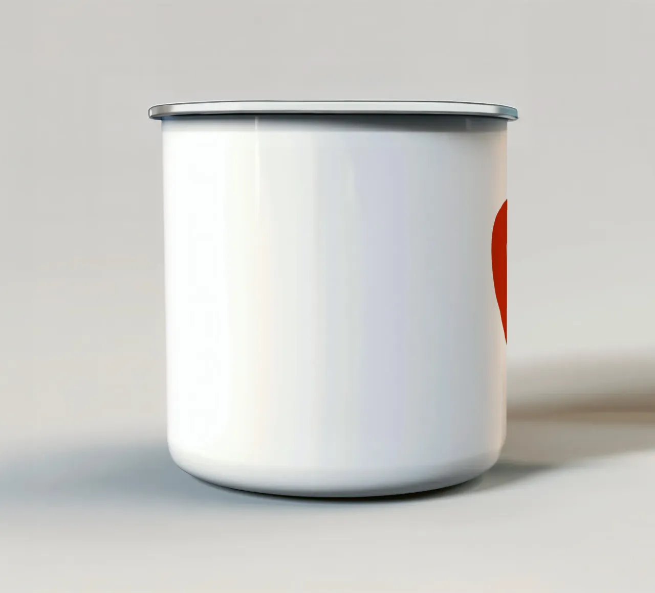 Amare responsabilmente - Cuore ritagliato tazza in smalto da Dominique Vari Words