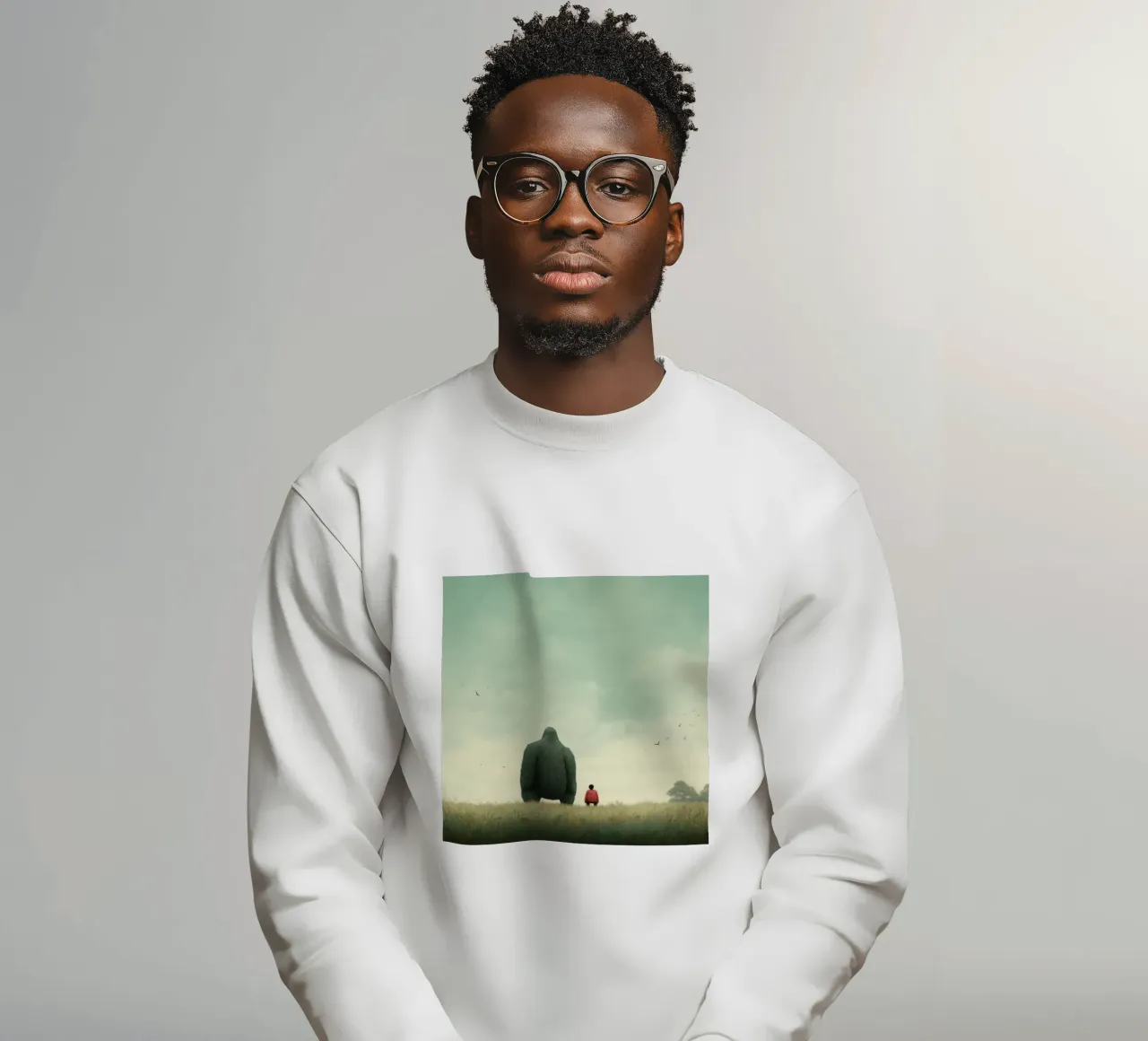 Gorilla Minimo 2 felpa da Minimal Animal Art