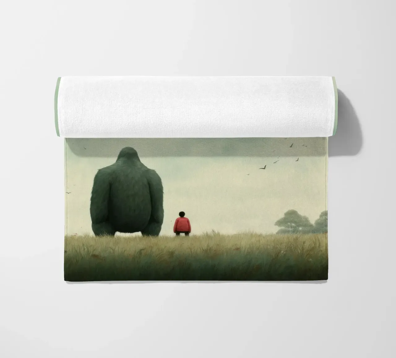 Minimal Gorilla telo mare da Minimal Animal Art