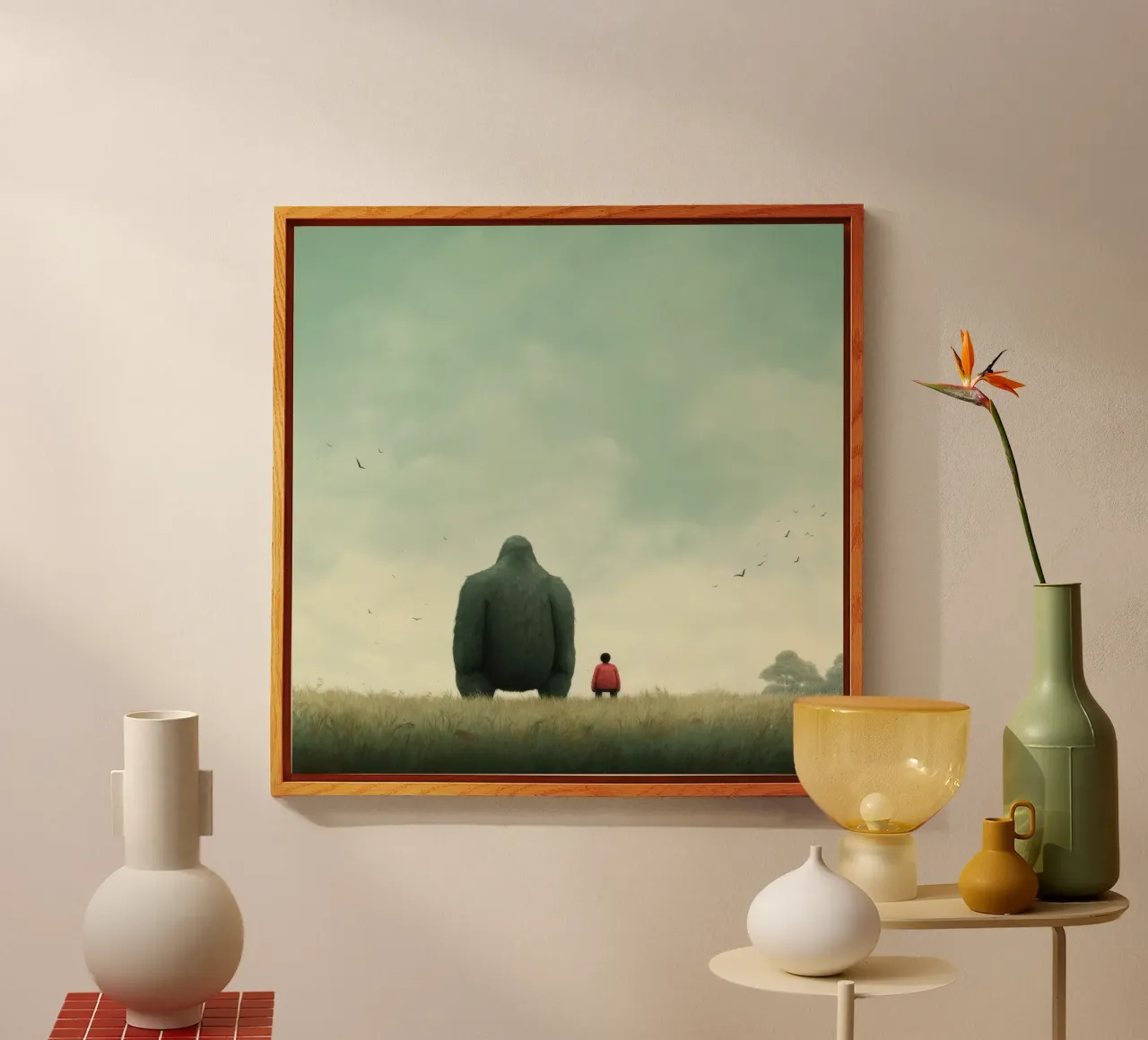 Gorilla Minimo 2 plexiglass da Minimal Animal Art