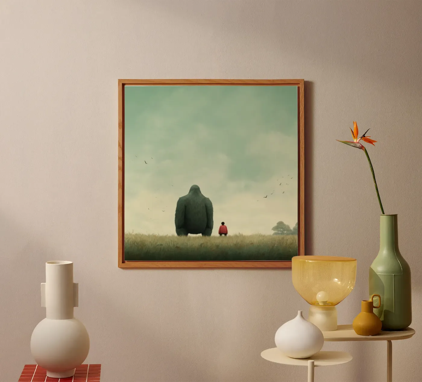 Minimo Gorilla pannello forex da Minimal Animal Art