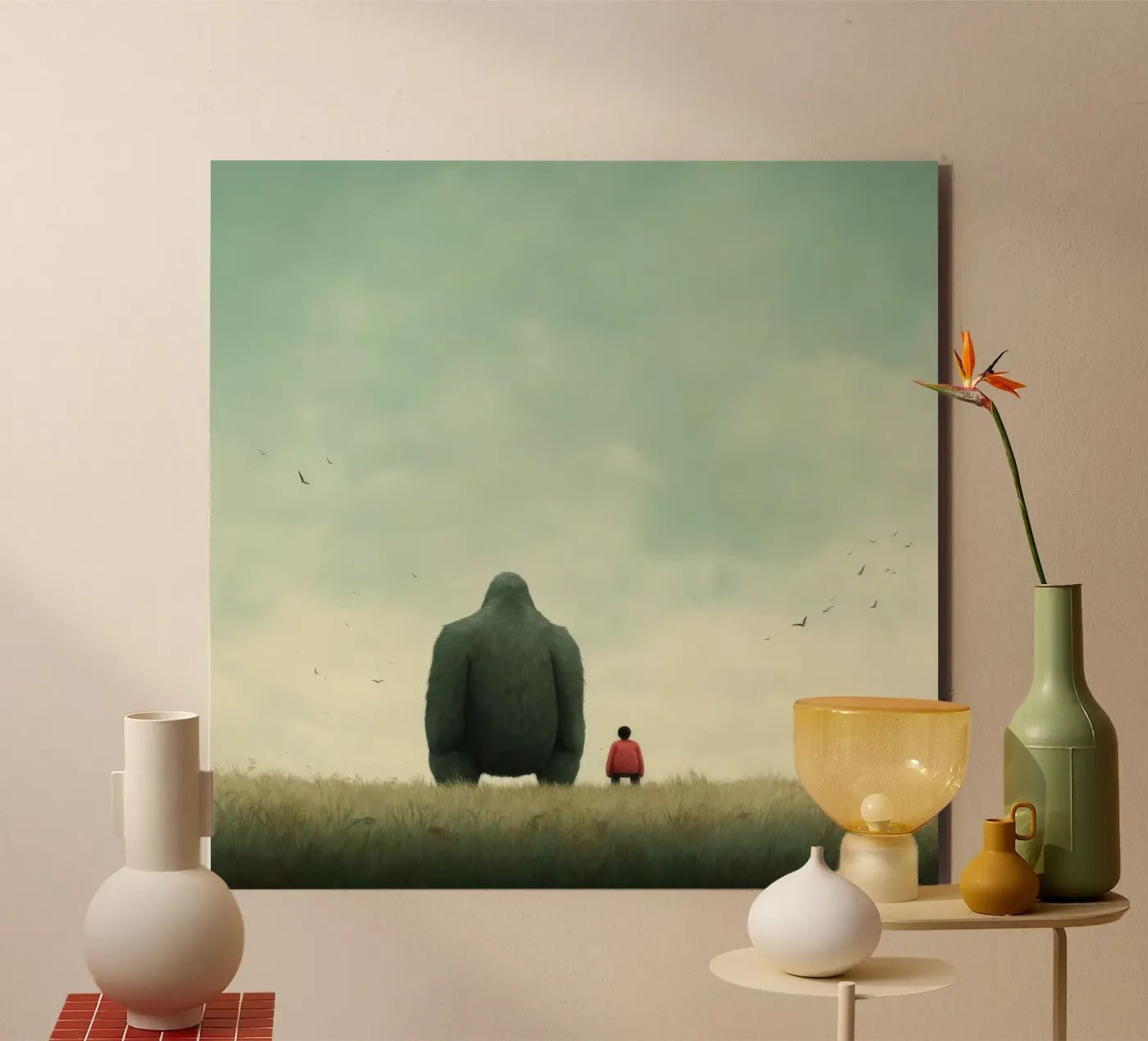 Minimo Gorilla pannello forex da Minimal Animal Art