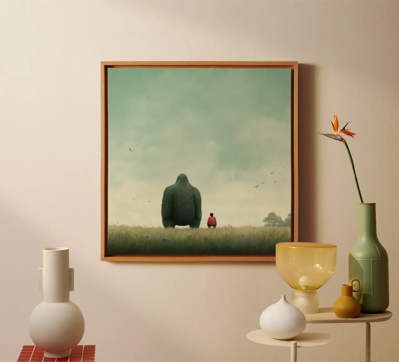 Gorilla Minimo 2 tela da Minimal Animal Art