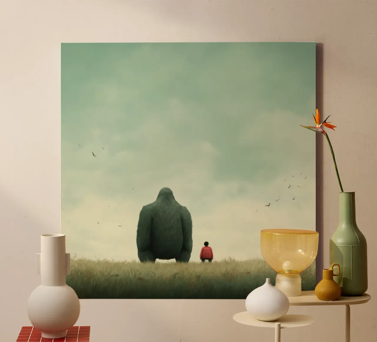 Gorilla Minimo 2 tela da Minimal Animal Art