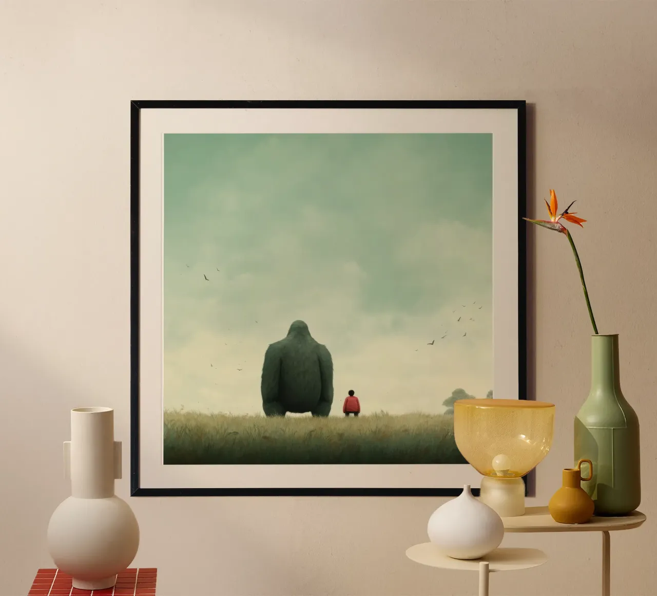 Minimo Gorilla poster da Minimal Animal Art