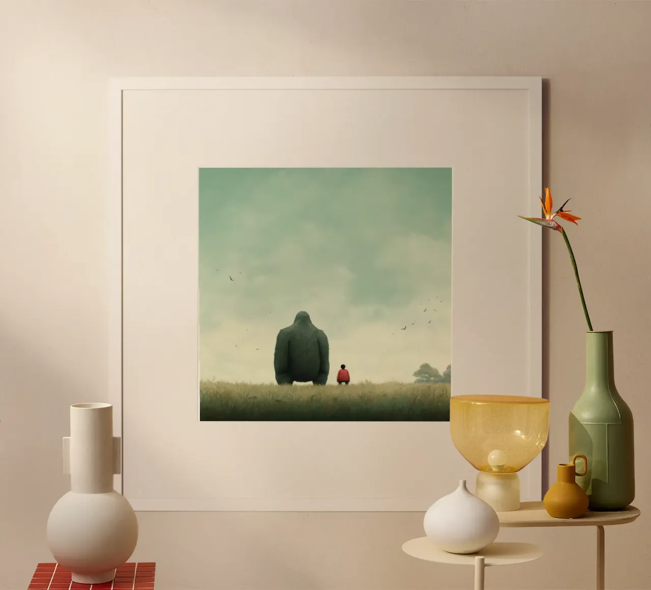 Minimo Gorilla poster da Minimal Animal Art