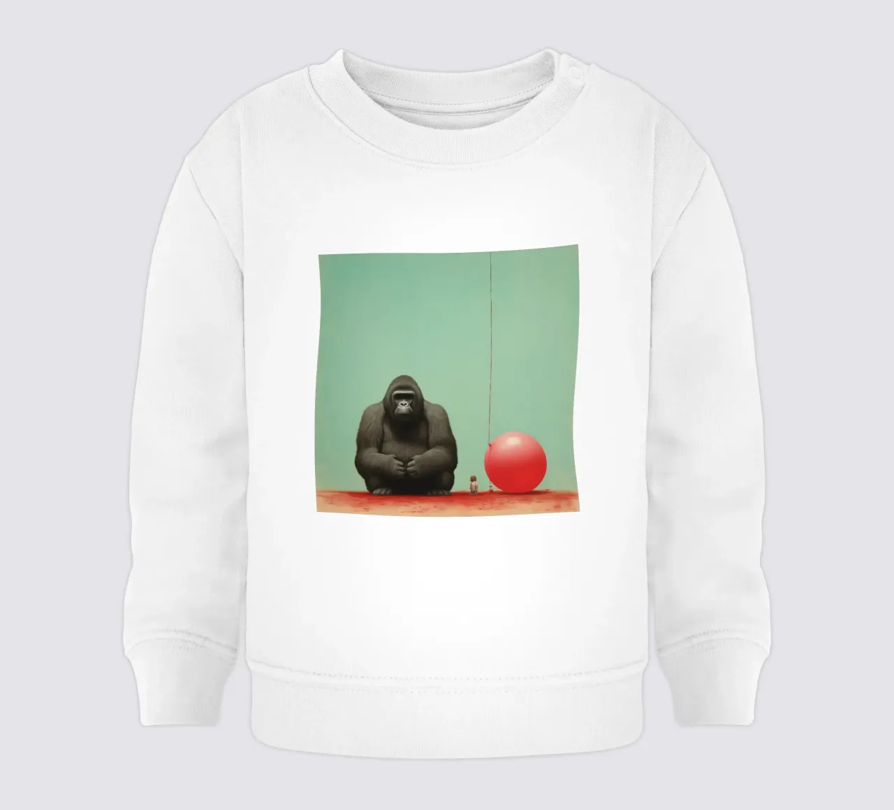 Gorilla minimo 3 felpa neonato da Minimal Animal Art