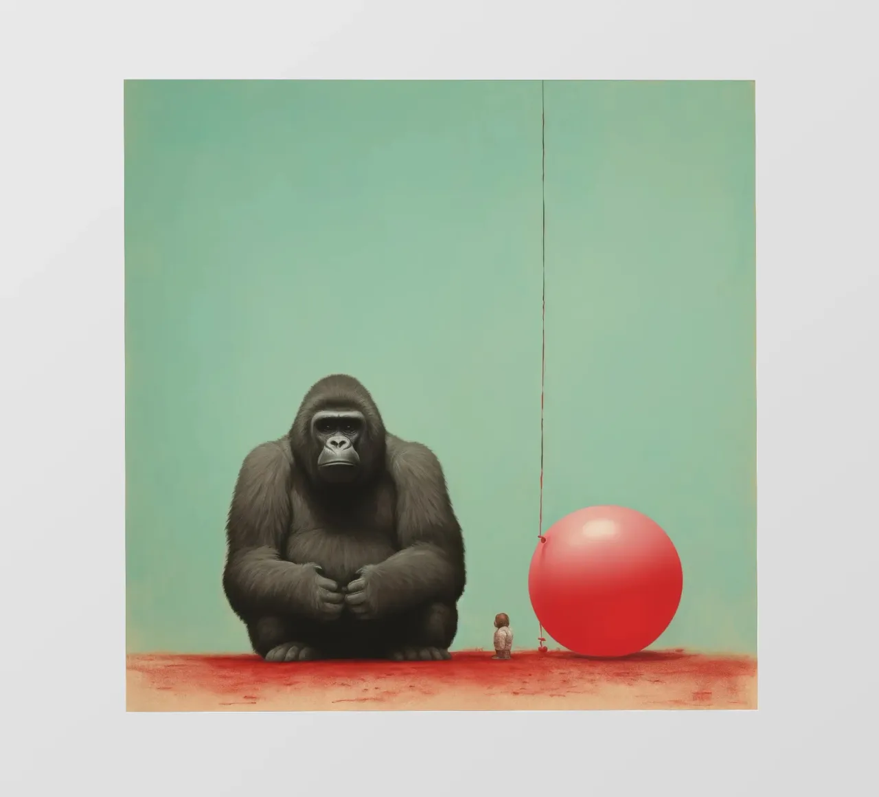 Gorilla minimo 3 telo in pvc da Minimal Animal Art
