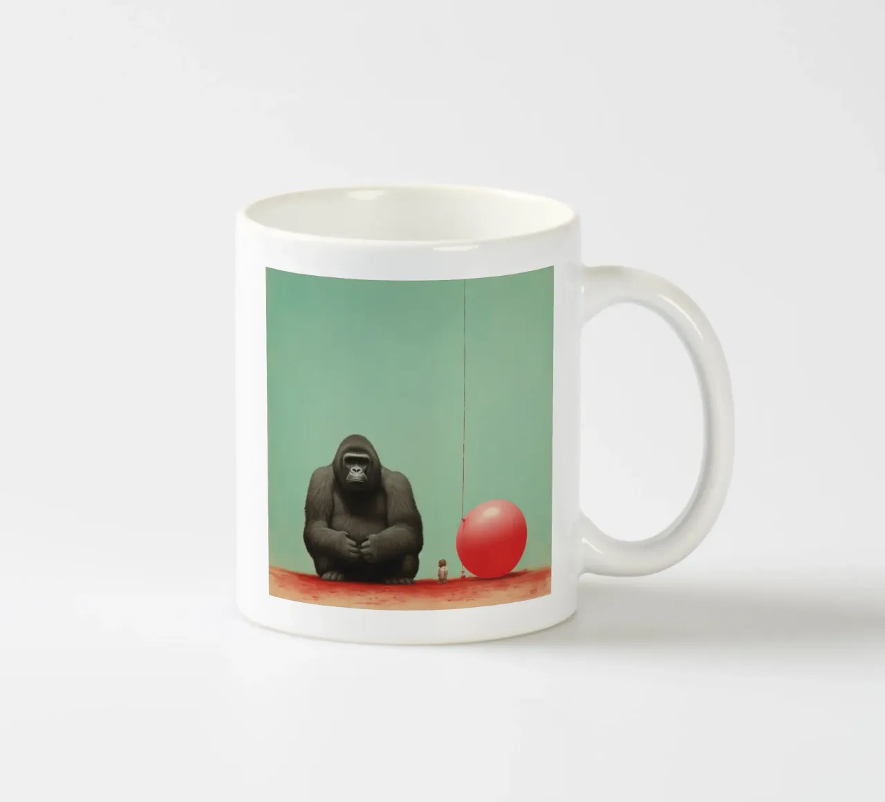 Gorilla minimo 3 tazza in ceramica da Minimal Animal Art