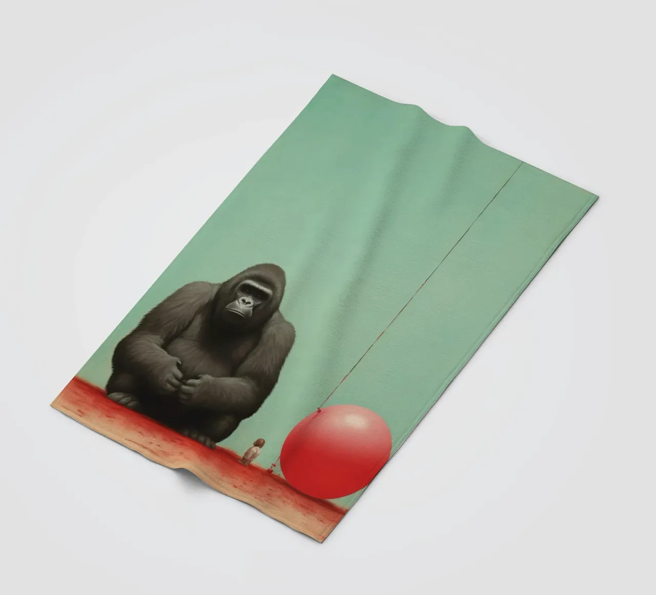 Gorilla minimo 3 coperta in pile da Minimal Animal Art