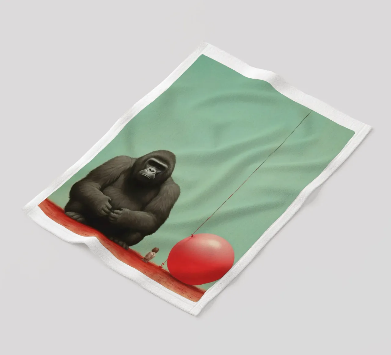 Gorilla minimo 3 coperta in pile da Minimal Animal Art