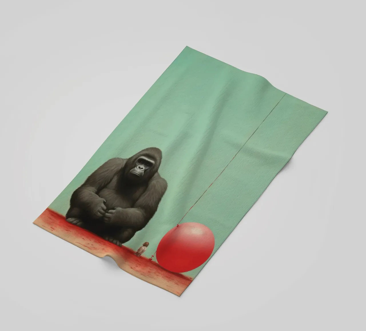 Gorilla minimo 3 telo mare da Minimal Animal Art