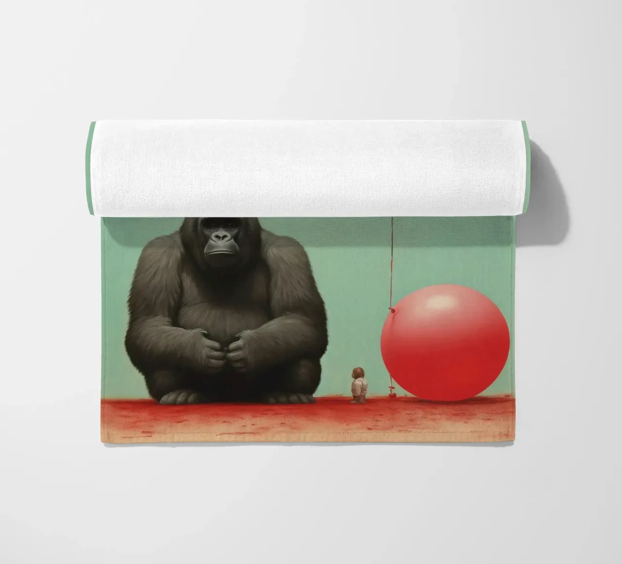 Gorilla minimo 3 telo mare da Minimal Animal Art