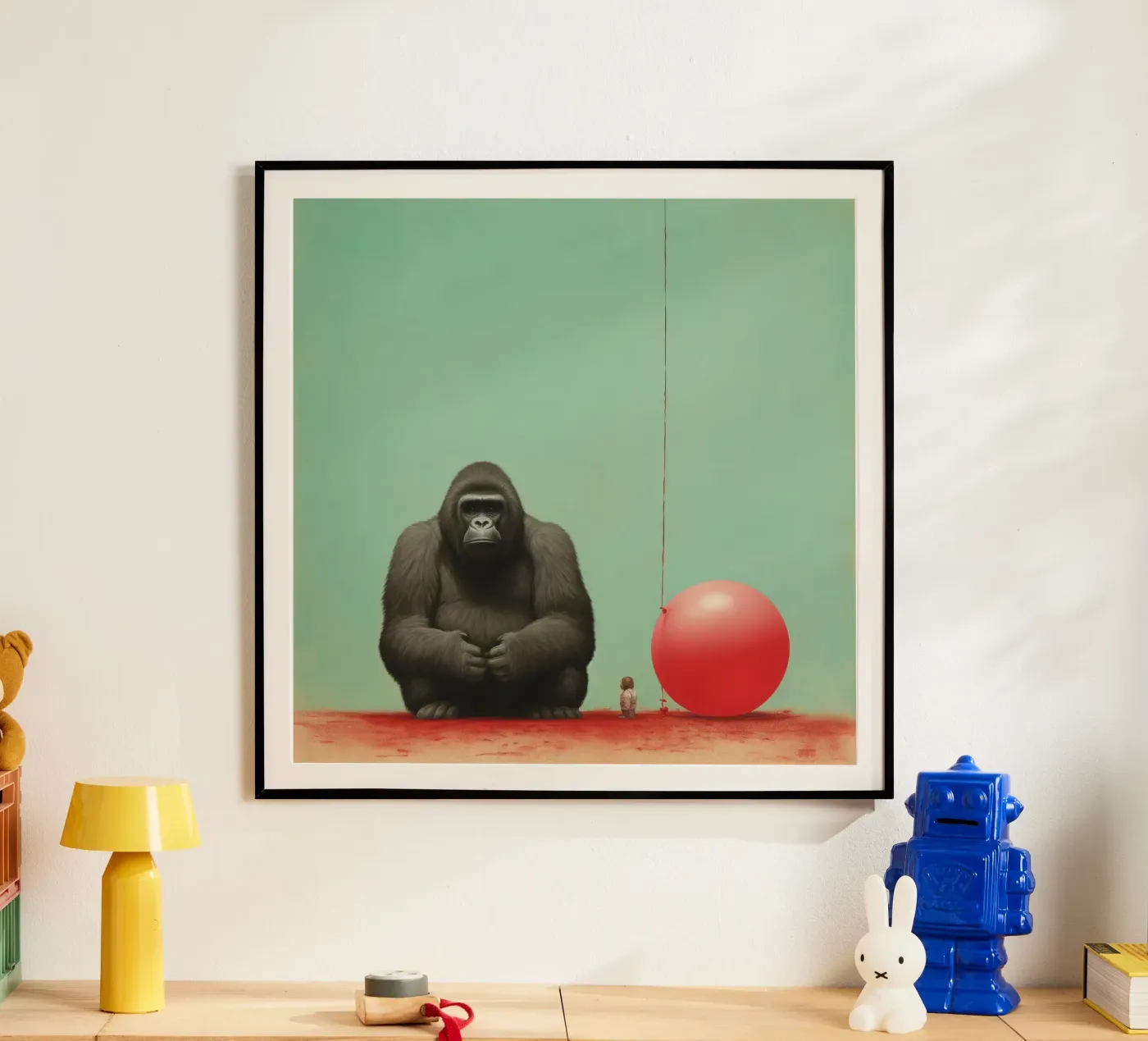 Minimal Gorilla Poster von Minimal Animal Art
