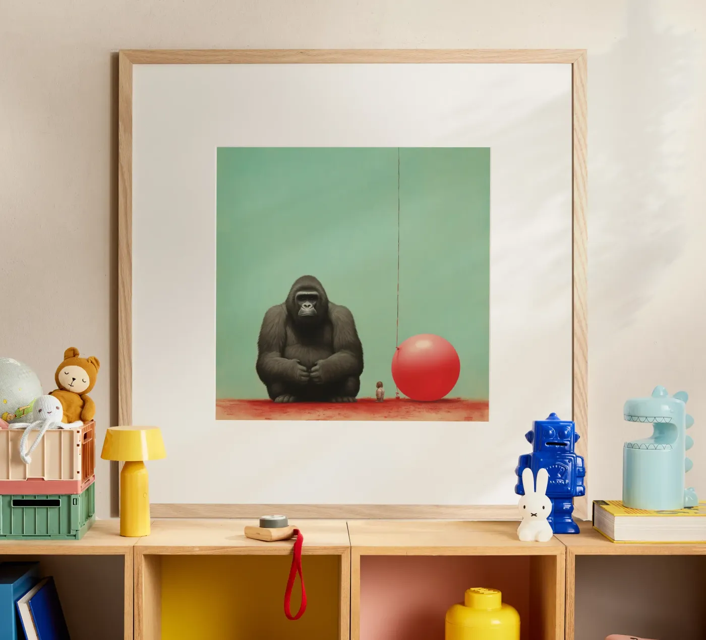 Minimal Gorilla Poster von Minimal Animal Art