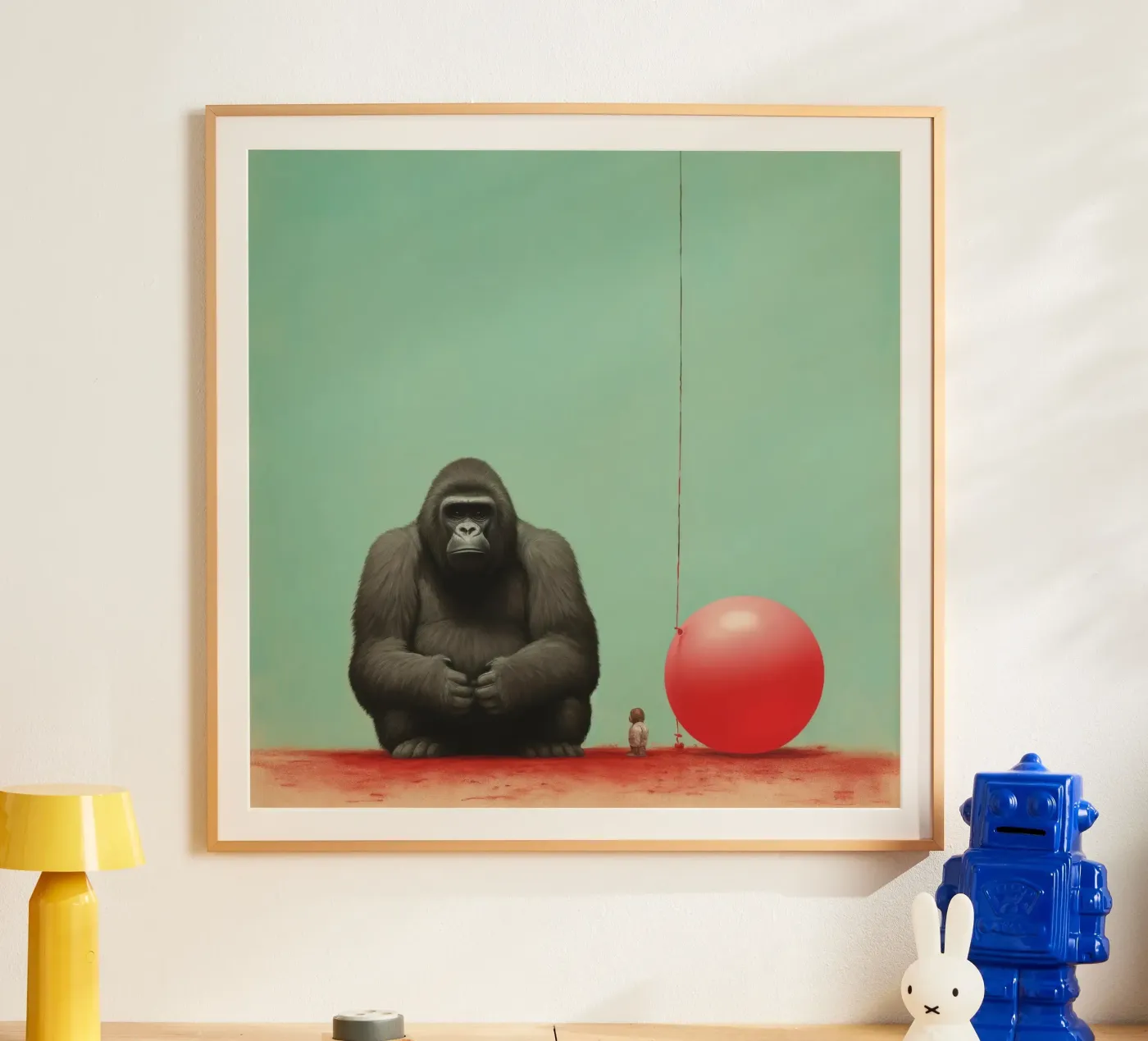 Minimal Gorilla Poster von Minimal Animal Art