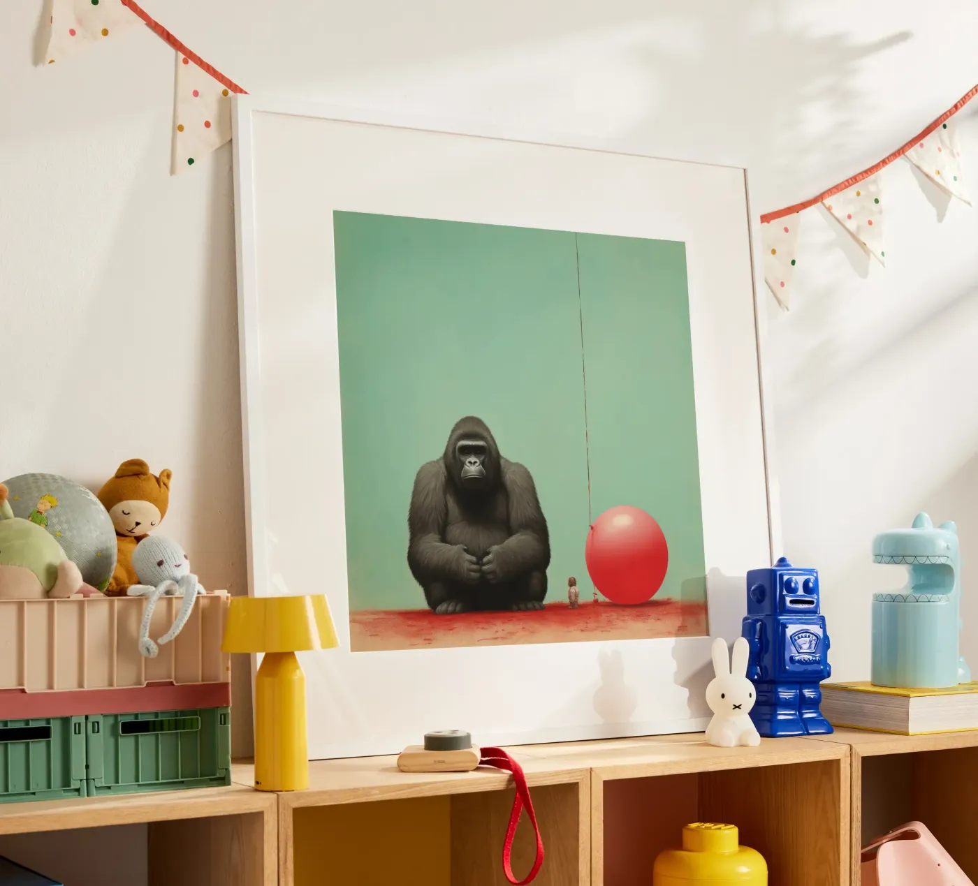 Minimal Gorilla Poster von Minimal Animal Art