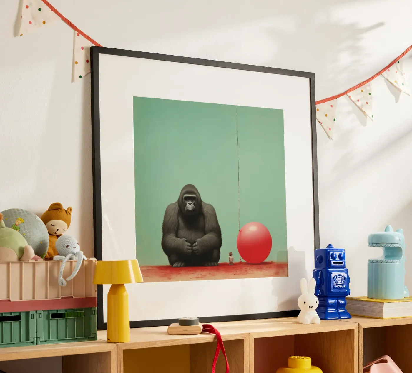 Minimal Gorilla Poster von Minimal Animal Art